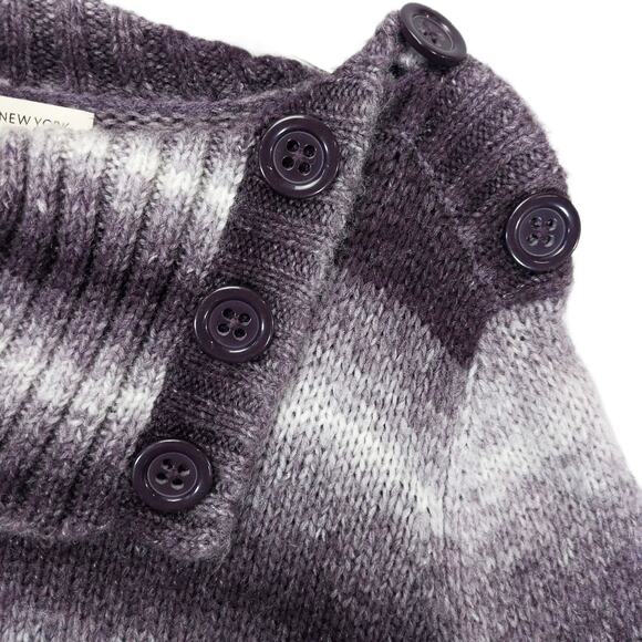 Jones New York Sport Women's XL Purple Fade Stripe Turtleneck Sweater Whimsigoth - Picture 3 of 5